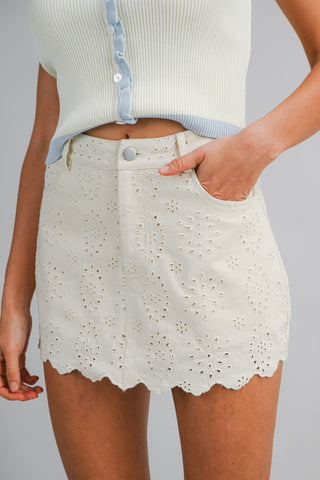 MABLE | The Capri Eyelet Skort