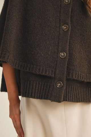 Winslet Knit Capelet Espresso