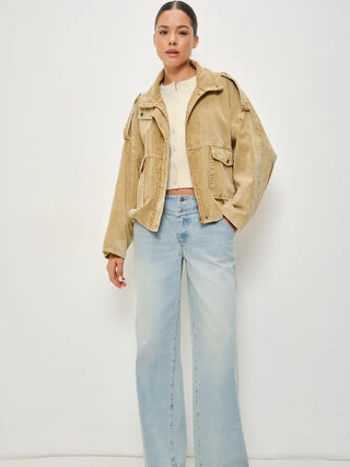 Saint Boyfriend Fit Corduroy Jacket Beige