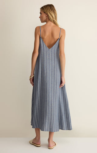 Z SUPPLY | Sandcomber Striped Midi Dress Indigo