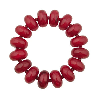 GEMELLI - Bora Chunky Stretch Bracelet - Maroon OCTOBER