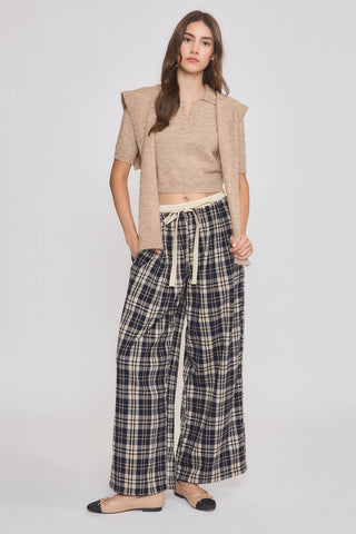 Rylee Tie Sweater Taupe