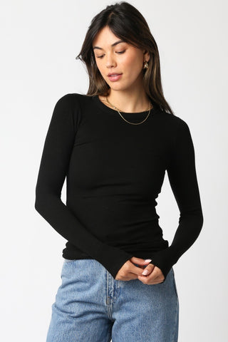 Abbey Long Sleeve Top Black