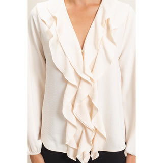 Caroline Ruffle Blouse Cream