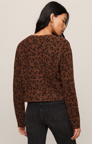 Z SUPPLY | Medina Leopard Cardigan Burnt Umber