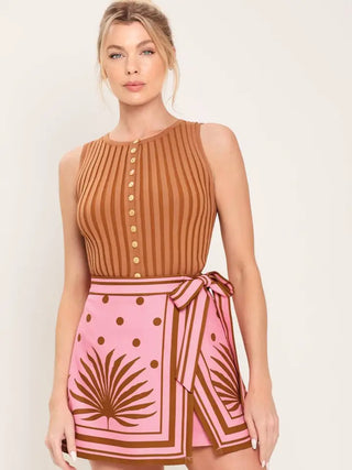Flying Tomato | Palm Paradise Printed Skort