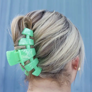 TELETIES | Classic Hair Clip | Large | Spring Splash