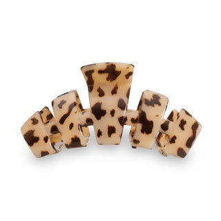 TELETIES classic tiny hair clip in blonde tortoise