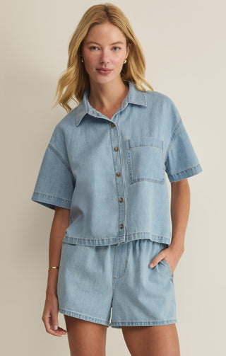 Z SUPPLY | Everyday Denim Button Up Coastal Water