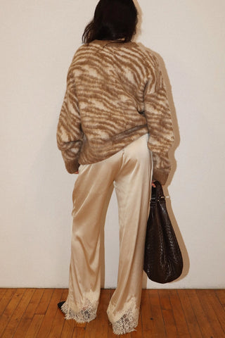 Tessa Zebra Sweater Tan