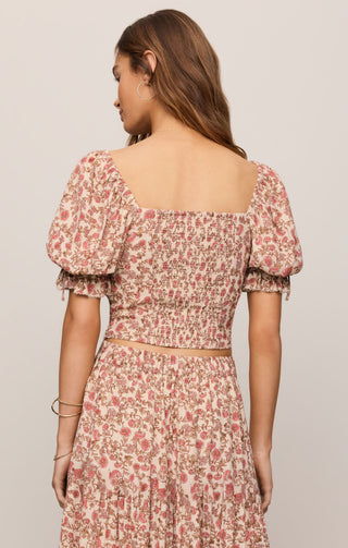 Z SUPPLY | Moira Floral Top Sandshell