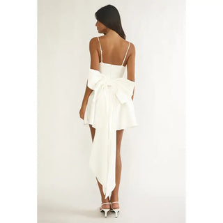 Sweet Love Bow Dress White