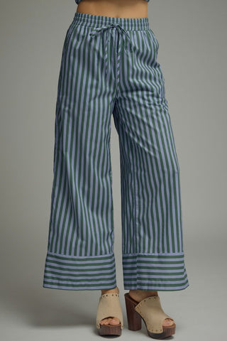 ENTRO | Boardwalk Breeze Wide-Leg Pants - Hunter Green