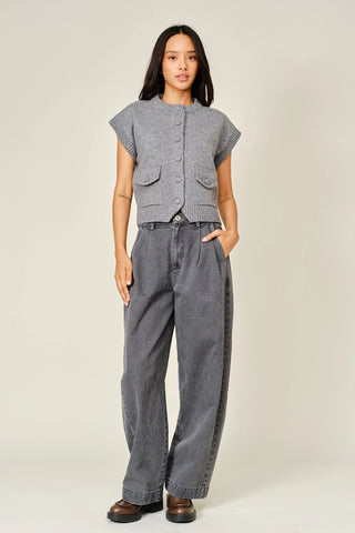 Sienna Sweater Vest Grey