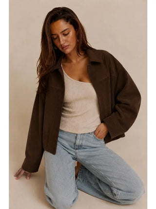 Cambria Suede Jacket Chocolate