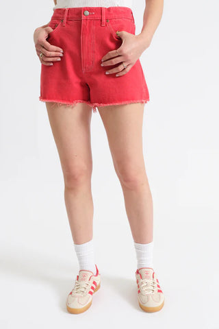 DAZE DENIM | Troublemaker High Rise Short - Chili Pepper