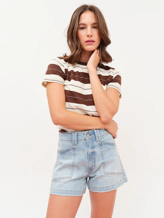 Daze  | Valley Girl High Rise Patch Pocket Short Romcom