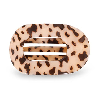 TELETIES | Round Flat Hair Clip | Medium | Blonde Tortoise