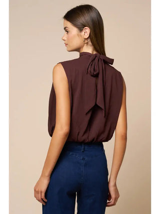 Blythe Chiffon Top Dark Chocolate
