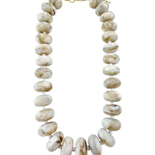 GEMELLI- Angie Chunky Beaded Necklace - Cream
