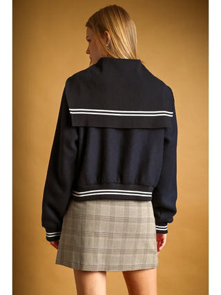 Hallie Bomber Jacket Navy