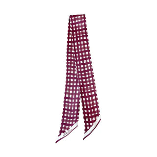 DALLIS Art | Tailgate Check Twilly Burgundy
