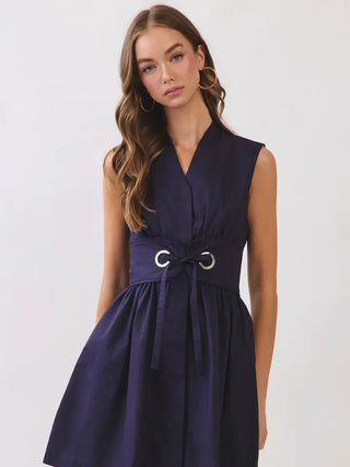 TCEC | Midnight Muse Belted Mini Dress