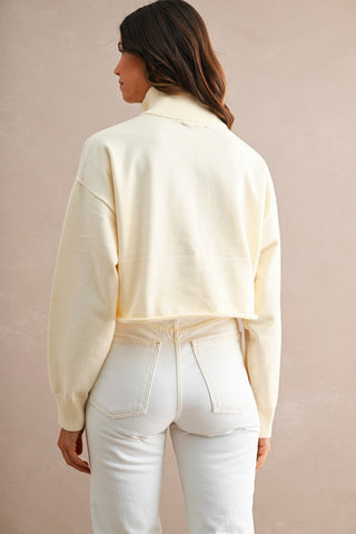 Aven Half-Zip Sweater Cream