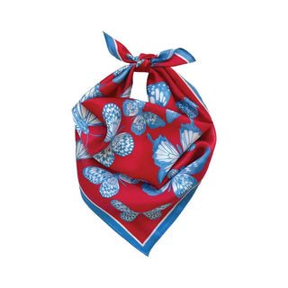 Dallis | Mariposa Scarf In Red & Powder Blue