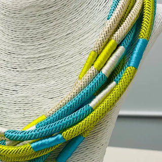 TWO FORTY TWO | Original Slub 8-Strand Necklace - Citrus/Turquoise Multi