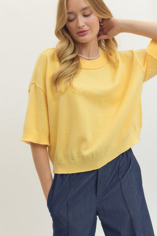 Camden Knit Top Soft Yellow