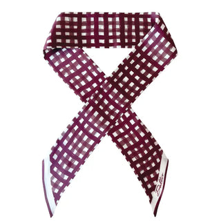 DALLIS Art | Tailgate Check Twilly Burgundy