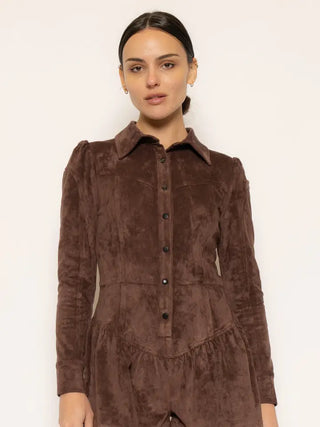 Zoey Collar Romper Chocolate