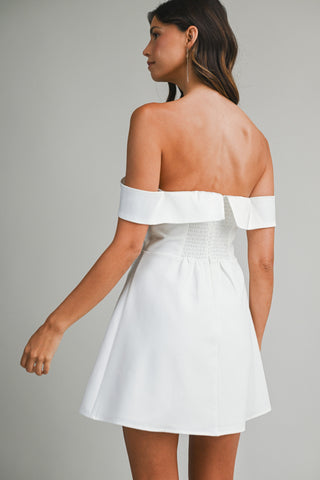 Mable | Sweetheart Dress White