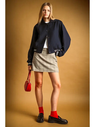 Hallie Bomber Jacket Navy
