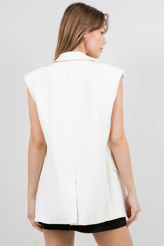 Betsy Blazer Vest Cream