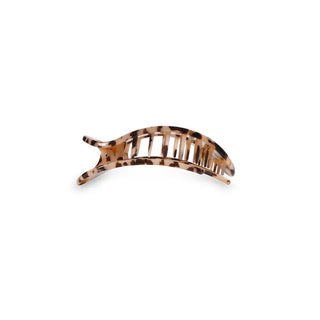 TELETIES | Round Flat Hair Clip | Small | Blonde Tortoise