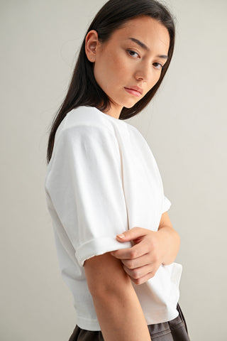 MABLE | The Essential Shoulder Tee White
