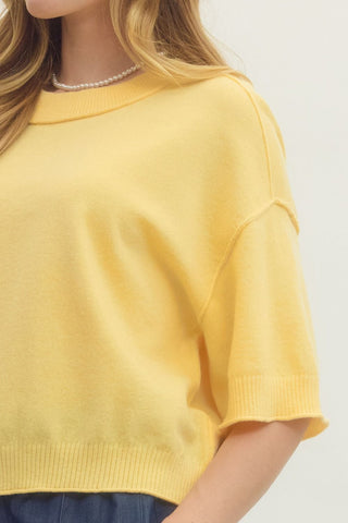 Camden Knit Top Soft Yellow