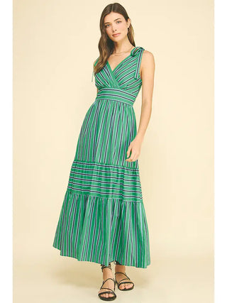 PINCH | Clover Stripe Tiered Maxi Dress