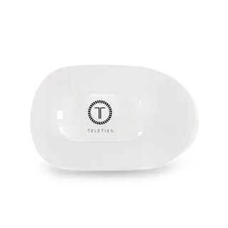 TELETIES |  Round Flat Hair Clip | Medium | Coconut White