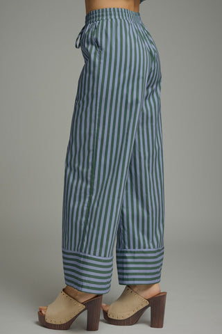 ENTRO | Boardwalk Breeze Wide-Leg Pants - Hunter Green