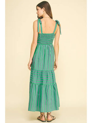 PINCH | Clover Stripe Tiered Maxi Dress