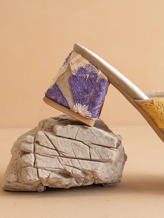 Oasis Society | The Emerald | Floral Double Bow Peep Hole Sandal