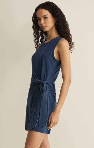 Z Supply | Mattie Jersey Denim Mini Dress Indigo
