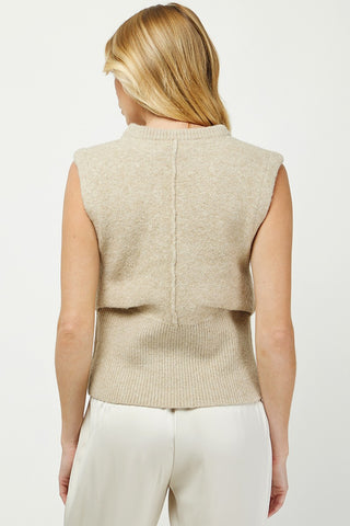 NEEDII Jolie Pleated Vest Taupe