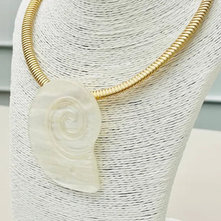 TWO FORTY TWO | White Nautilus Collar Necklace