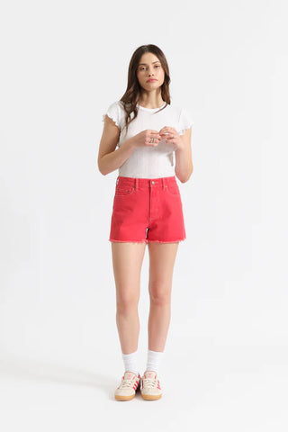 DAZE DENIM | Troublemaker High Rise Short - Chili Pepper
