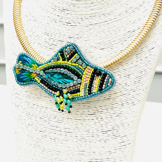TWO FORTY TWO | Spring Sassy Fish Necklace - Blue & Green