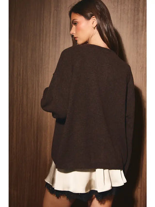 Millie Sweater Cardigan | DK Brown